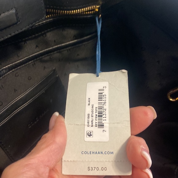 Cole Haan women’s large black leather tote NWT - Picture 8 of 14